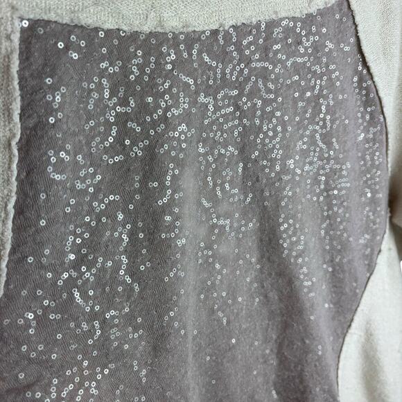 Free People Sequin Swash hoodie sz Medium - muted lilac - Picture 4 of 6